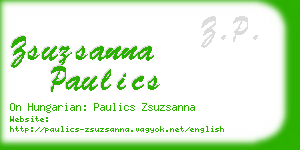 zsuzsanna paulics business card